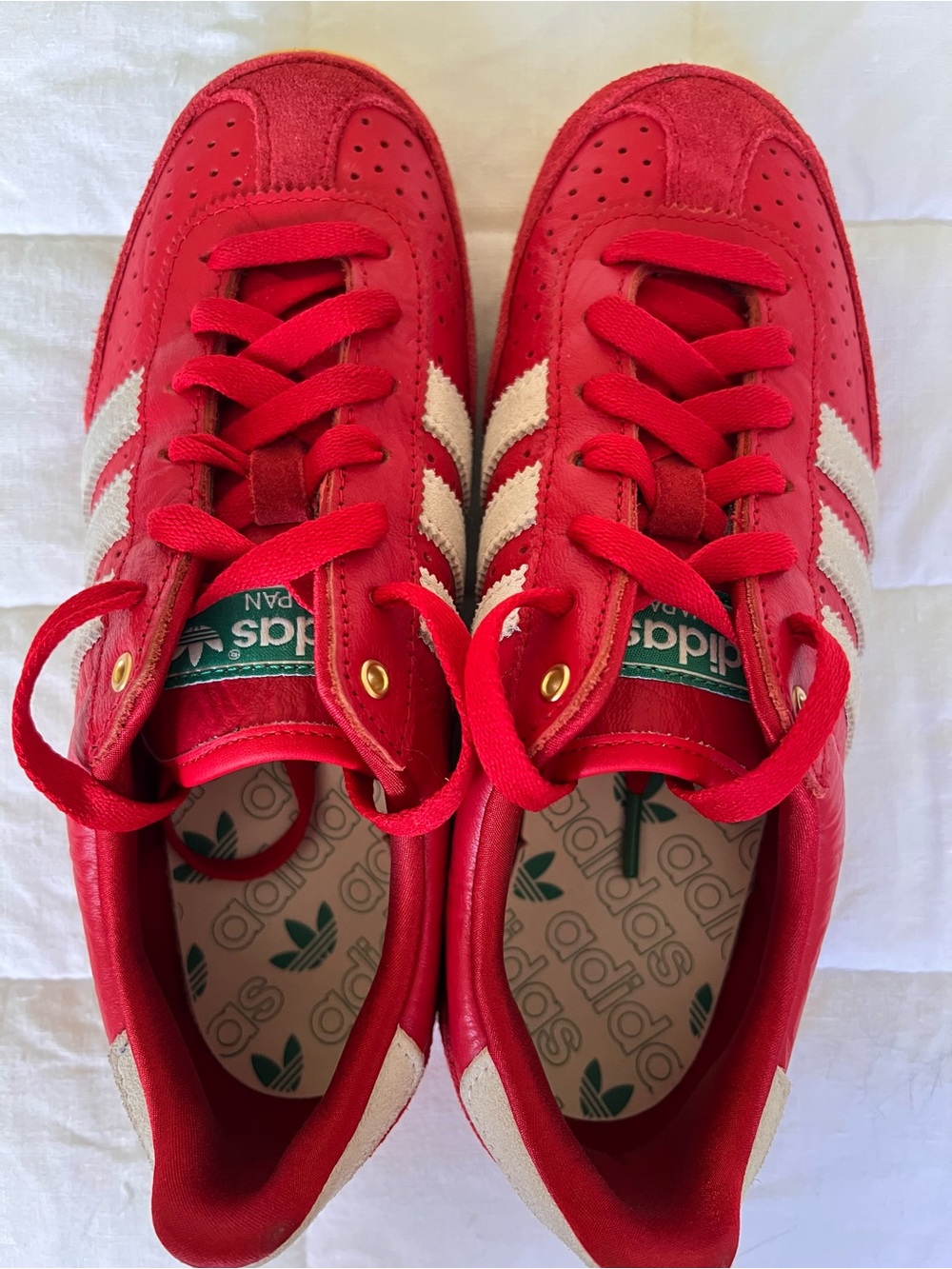 Adidas Japan Red Scarlet Cream Sneakers Women’s Size 5 EUC worn twice!